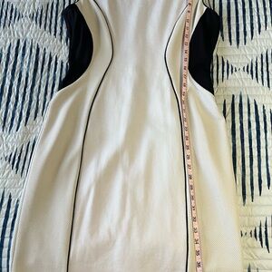 ANTONIO MELANI Black and Cream Mini Dress